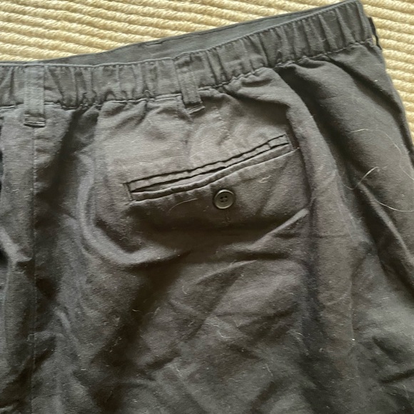 Lands’ End Black Linen Blend Bermuda Shorts size 24W - Picture 5 of 8